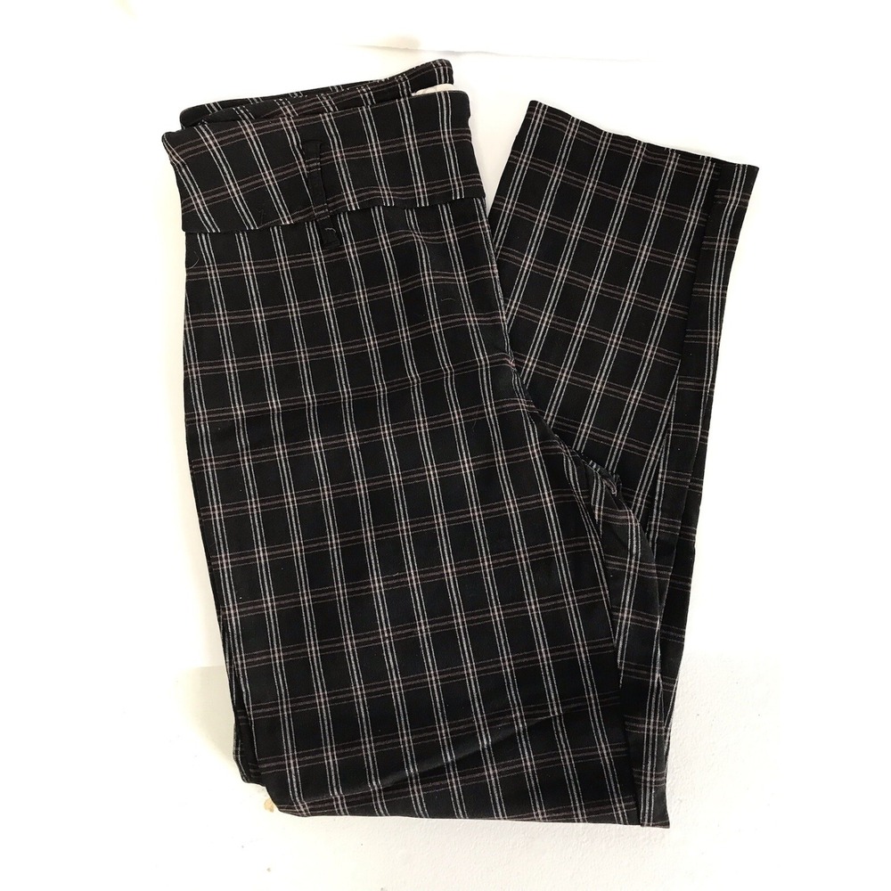 EST 1946 Contemporary Multicolor‎ Plaid Pants Straight Leg  Size 12